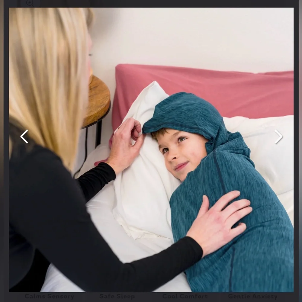 Hug Sleep Kids Hooded Sleep Pod In Turquoise - Picture 4 of 8